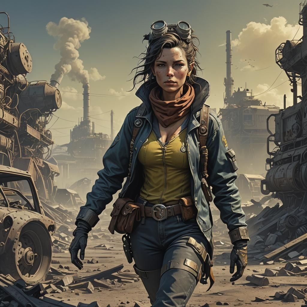 Diesel-Punk Scavenger in Moebius Style