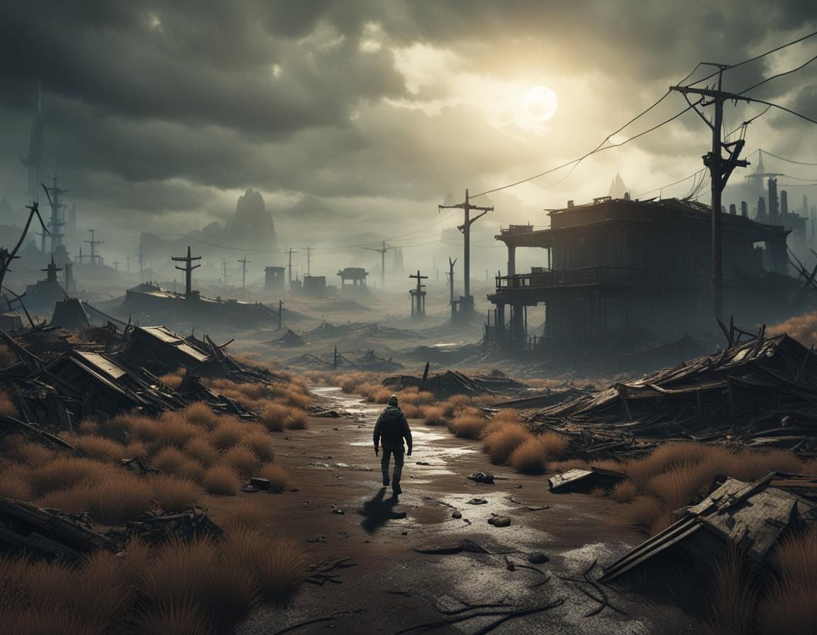 Post-Apocalyptic Wasteland Ghoul in Dramatic 8K