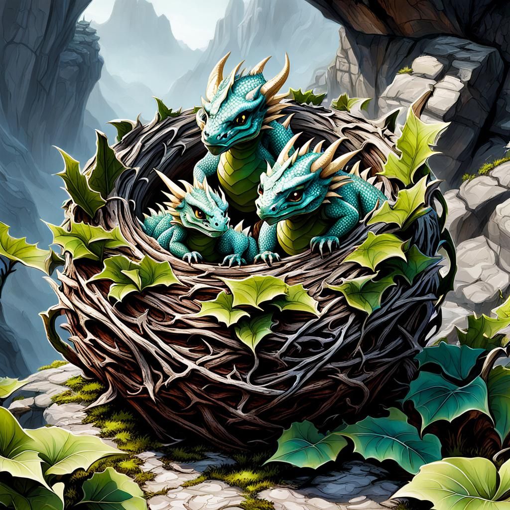 Dragon's Nest with Baby Dragons