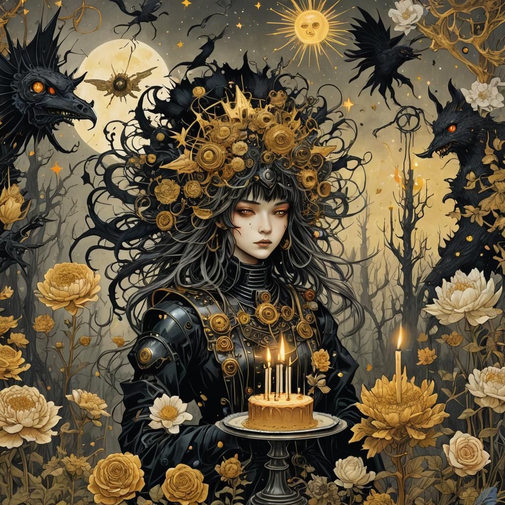 Steampunk Mecha Battle Birthday in Alebrije Style