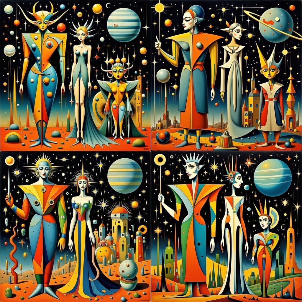 Symmetrical Royalty in a Futuristic Galaxy