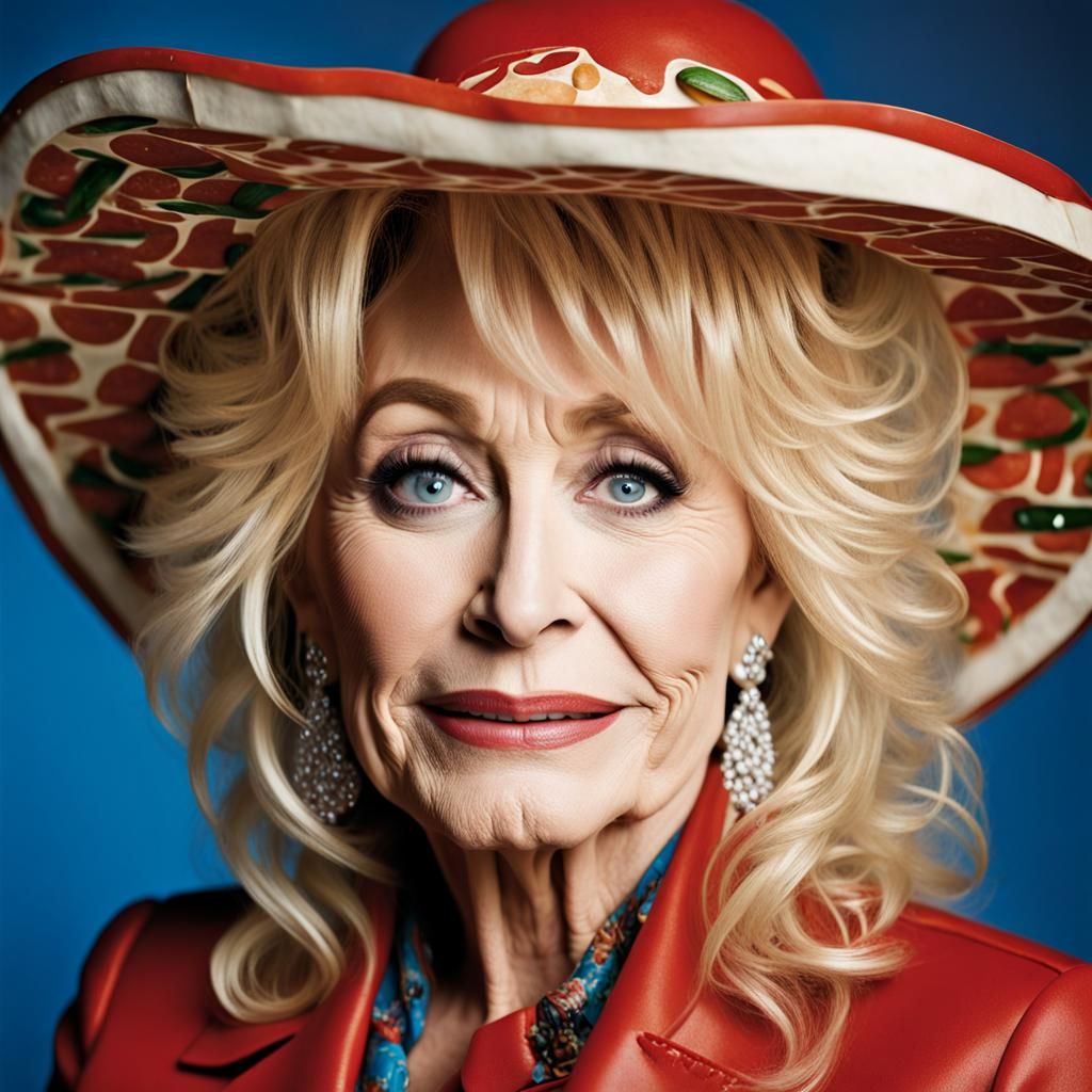 Dolly Parton Portrait at Pizza Hut