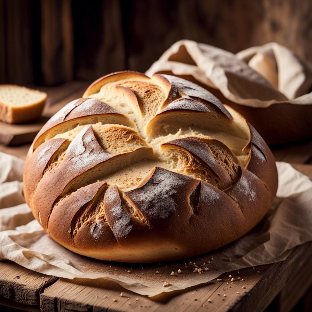 Warm Still Life of Fresh Crusty Spanish Bread