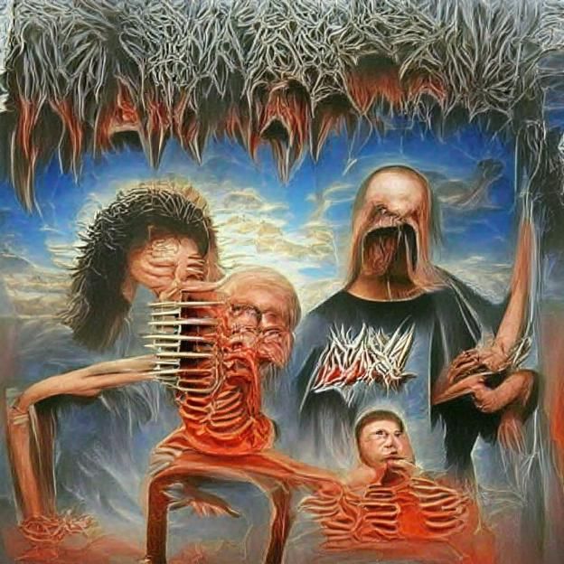 Fiery Skull Digital Art for Album Cover