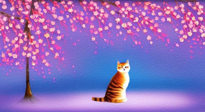 😹Cat vs. sakura