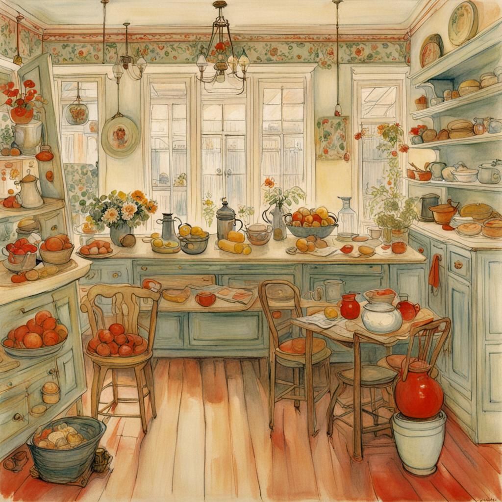 Surreal Watercolor Dreamscapes with Folkloric Whimsy