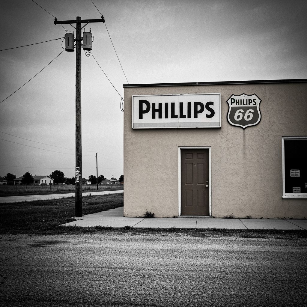 Phillips 66 Station in Abstract Expressionist Style