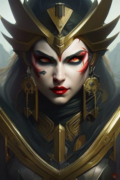 Medieval Fighter Portrait in Dark Fantasy Style