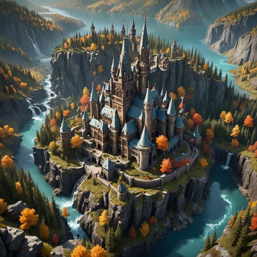 Fantastical Detailed Matte Painting of Canada