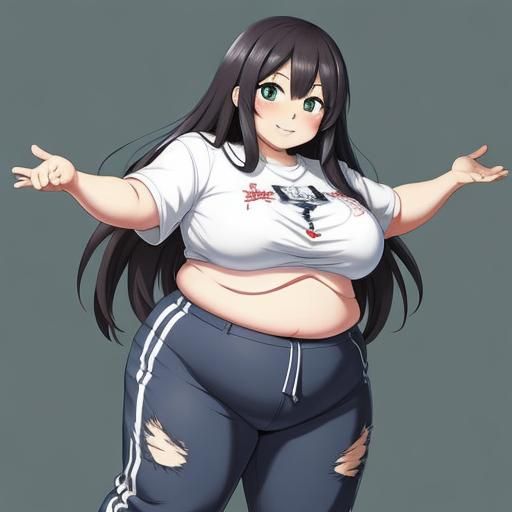 Anime Girl with Curvy Figure