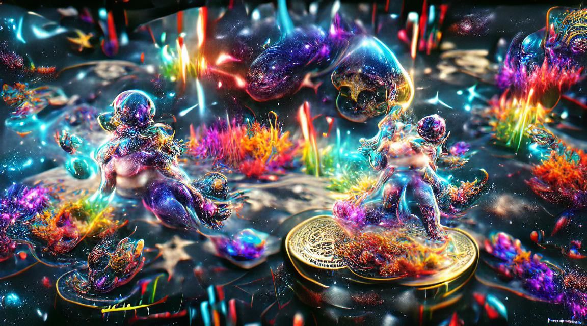 Multicolor Universe Explosion in Astral Cosmic Style