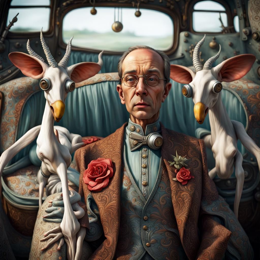 Surreal Magical Car in a Bizarre Dreamscape