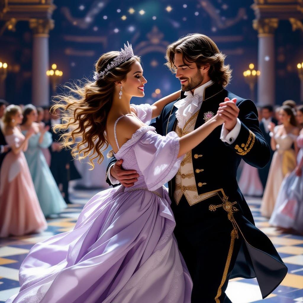 Elegant Rothaarige Frau Tanzt Im Renaissance-Palast