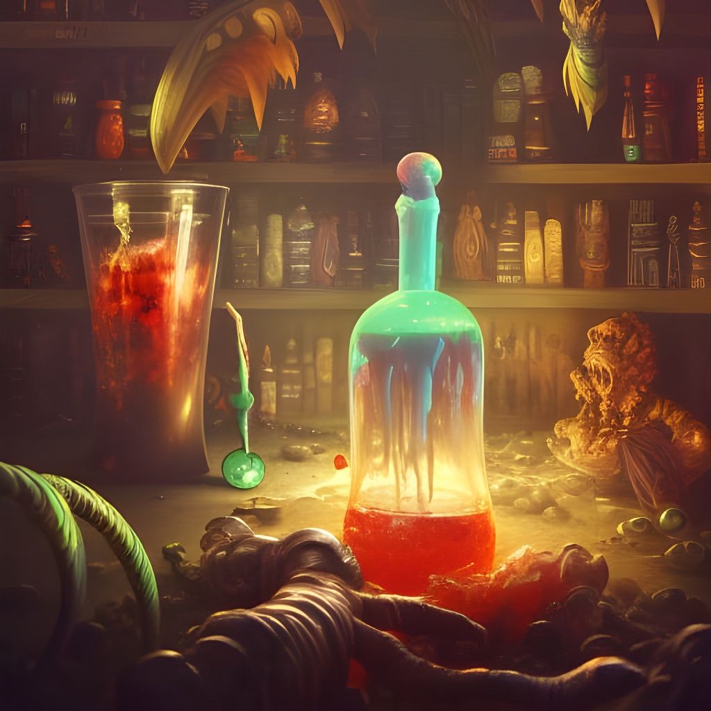 Elaborate Alchemist Shop with Ancient Potions