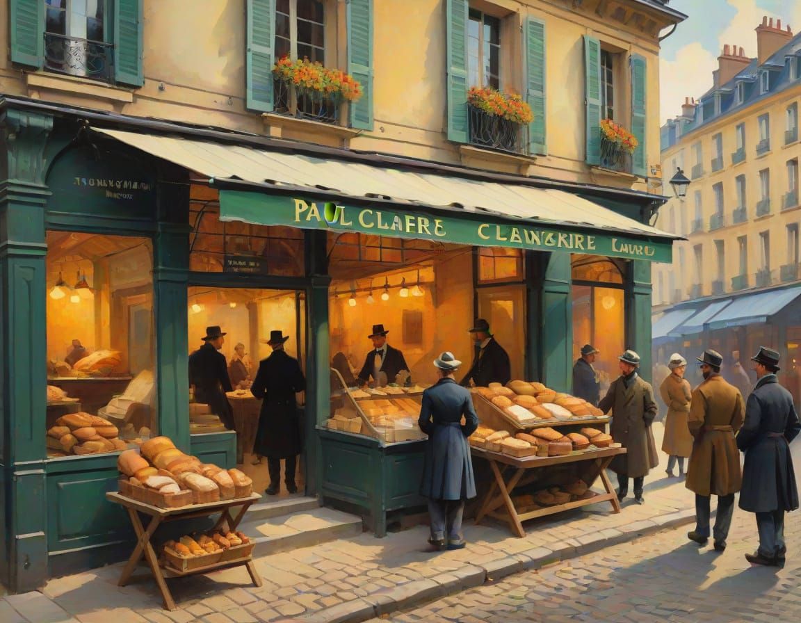 Impressionist Gouache Masterpiece: 19th Century Parisian Bou...