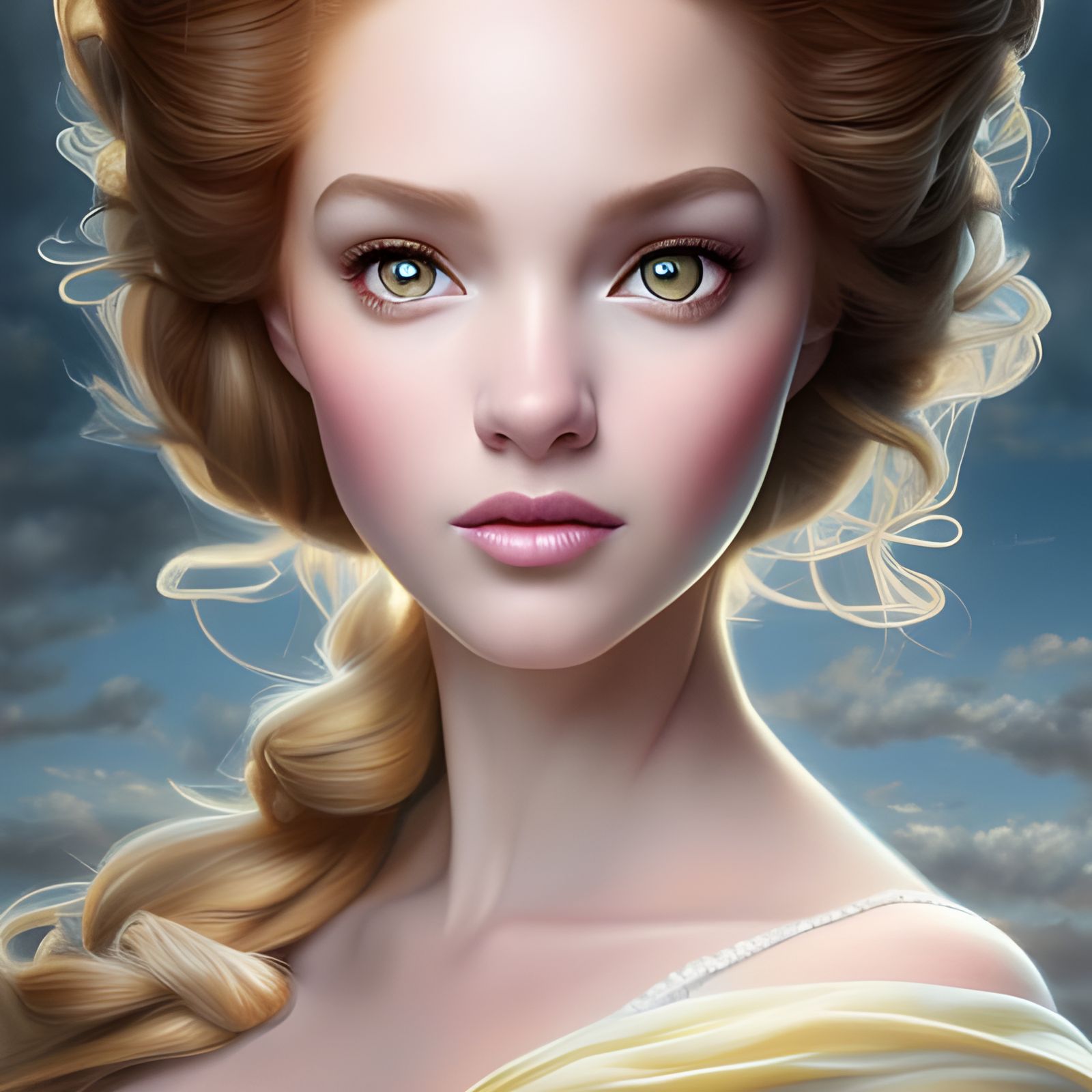 Stunning Princess Portrait in Hyperrealistic Digital Art