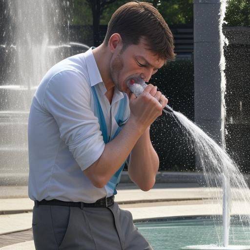 Man Becomes Living Water Fountain