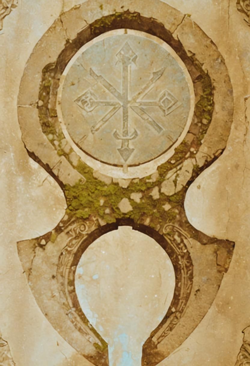 Ancient Horodrim Symbol in Mystic Stone Pedestal