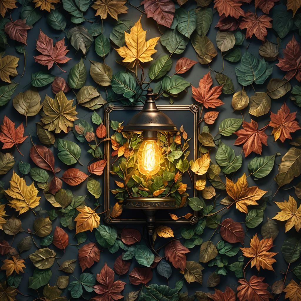 Leaf Tablet Lamp: Fantastical Matte Painting