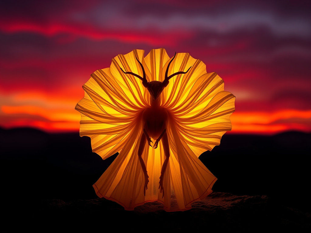 Surreal Tulle Ammonite: A Helioceras Dream