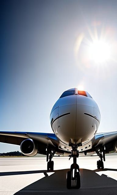 Aircraft in Sharp Focus with Bokeh Effect