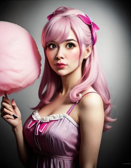 Vibrant 60s Girl Portrait in Hyperrealistic Style