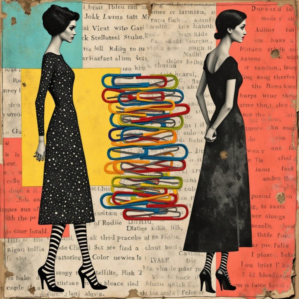 Abstract Collage of Fashion Design Elements