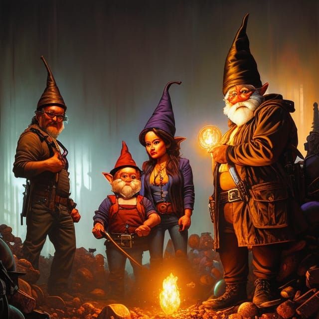 Gnomes of Skid Row: Comic Book Art Portrait
