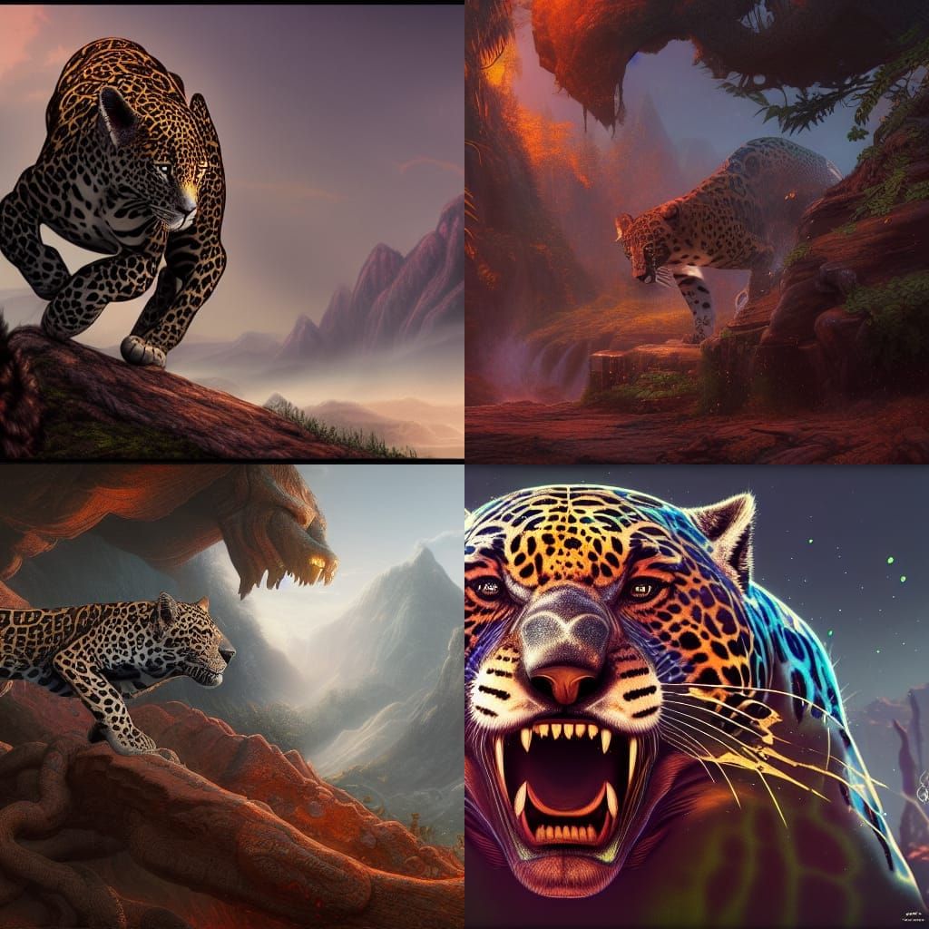 Jaguar in Detailed Fantasy Concept Art