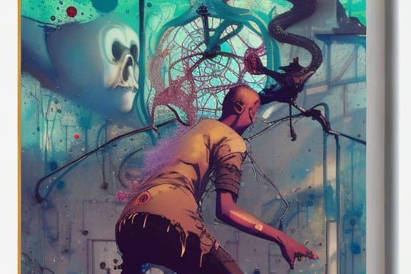 Gritty Hip-hop Nutcracker Portrait in Street Art Style