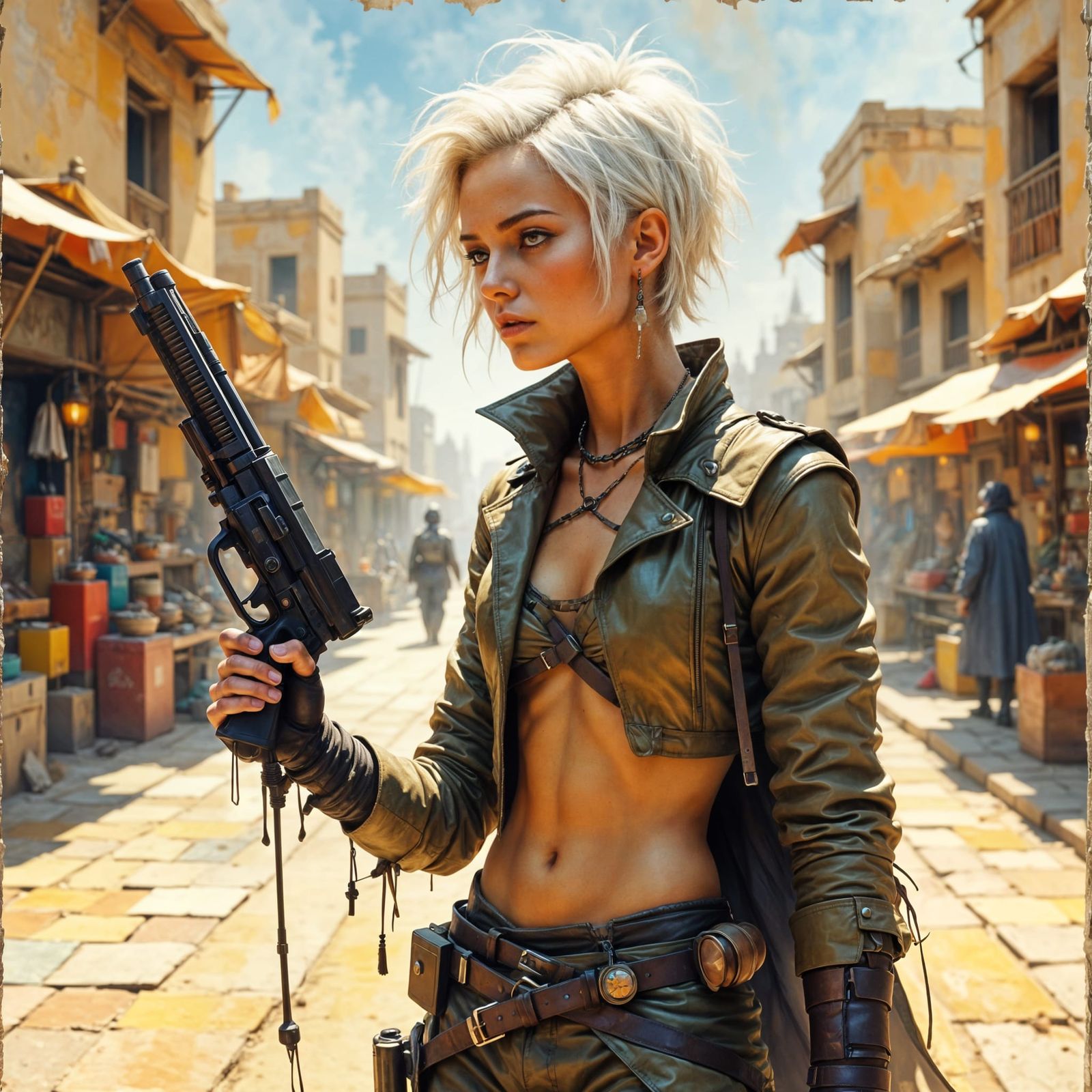 Sassy Warrior in Desert Market Square