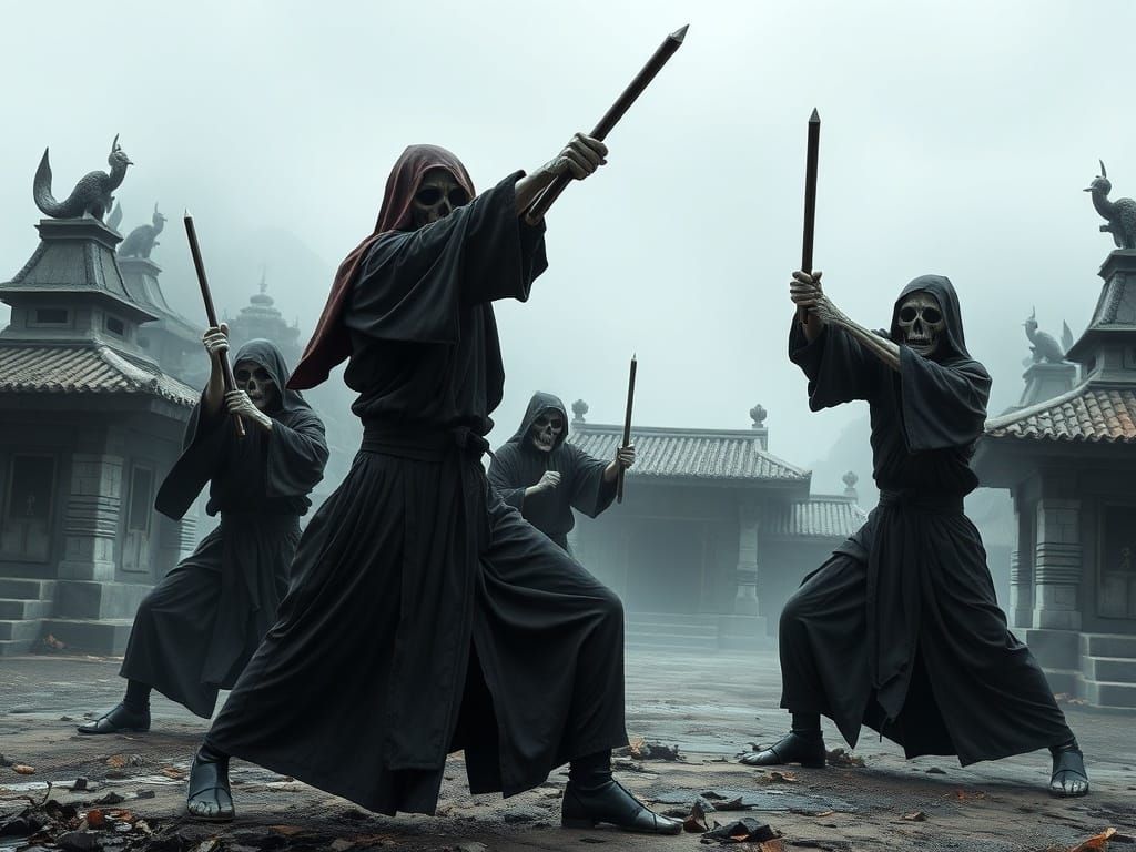 Undead Monks Defend Dilapidated Temple