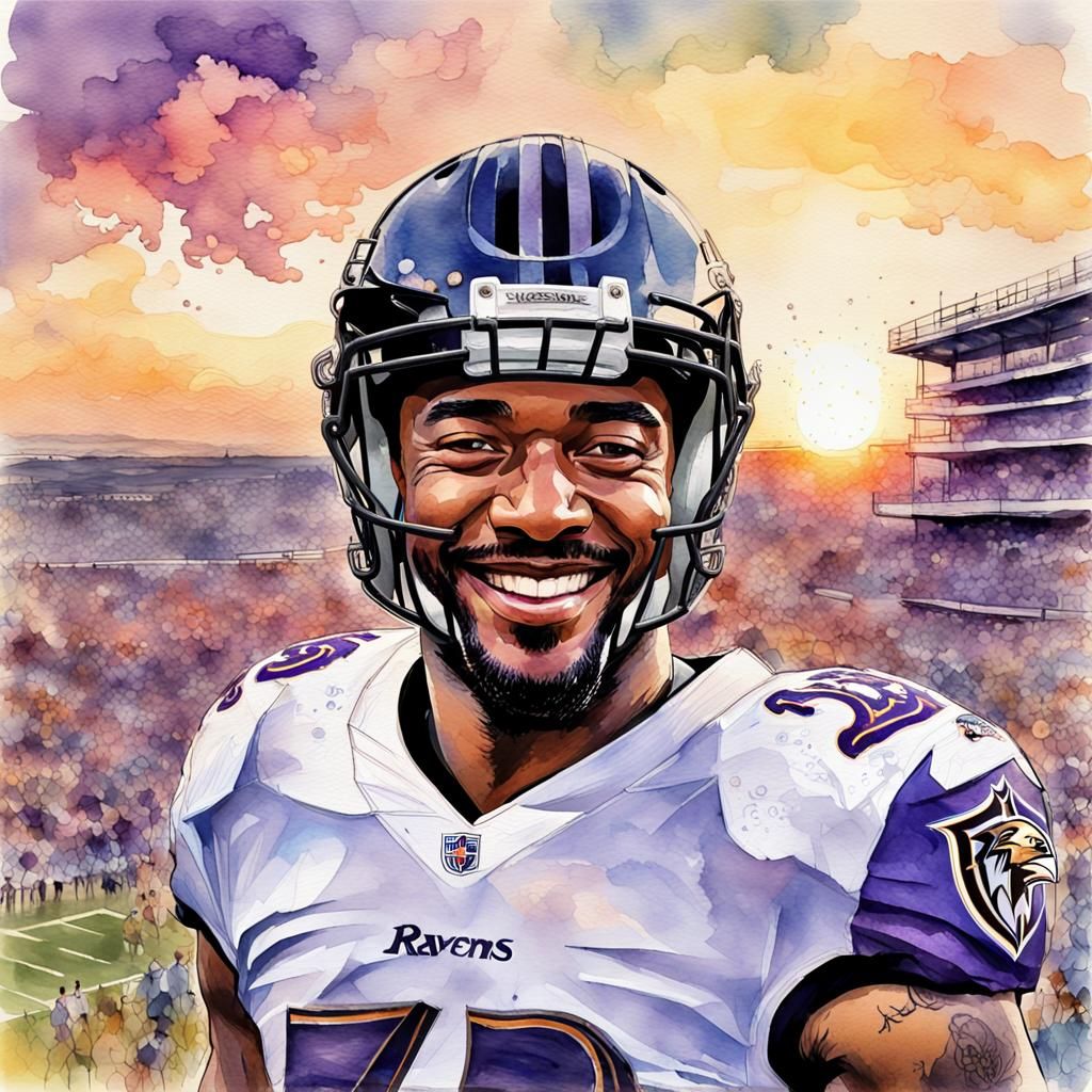 Smiling Man Portrait in Digital Watercolor Style