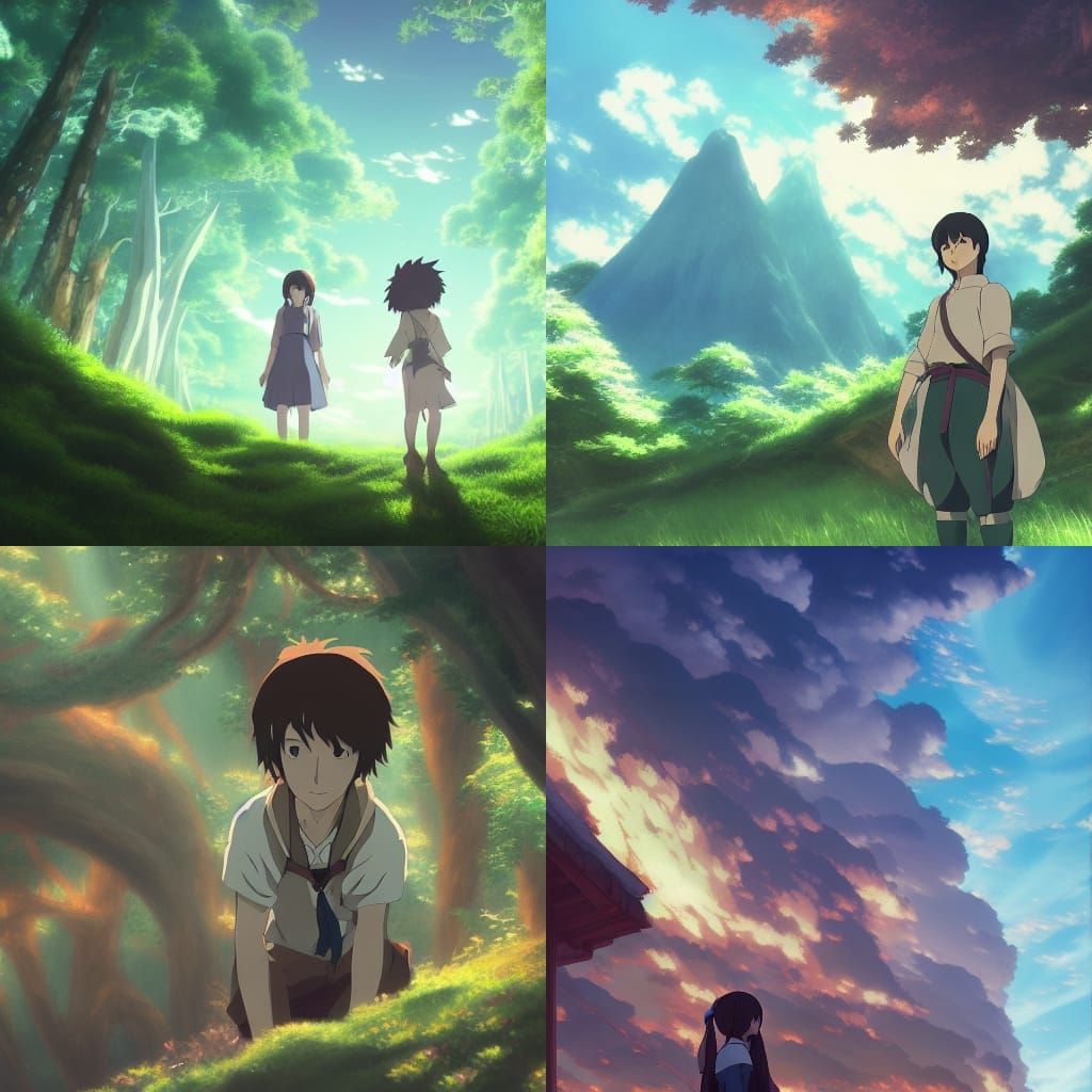 D&D Scene in Anime Style by Makoto Shinkai