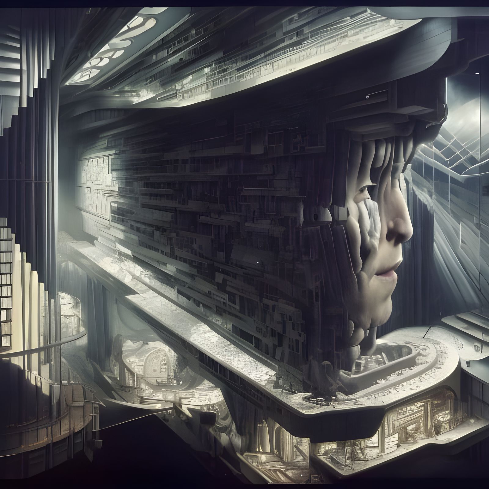 Deconstruction of Human Brain in Maximalist Digital Art