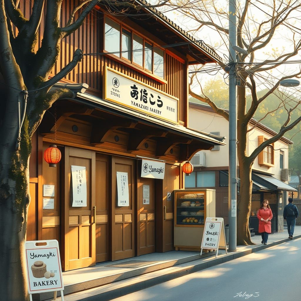Serene Yamazaki Bakery in Japan: Impressionist Style