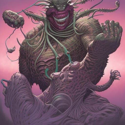 Friendly Monsters in Comic Book Art Style