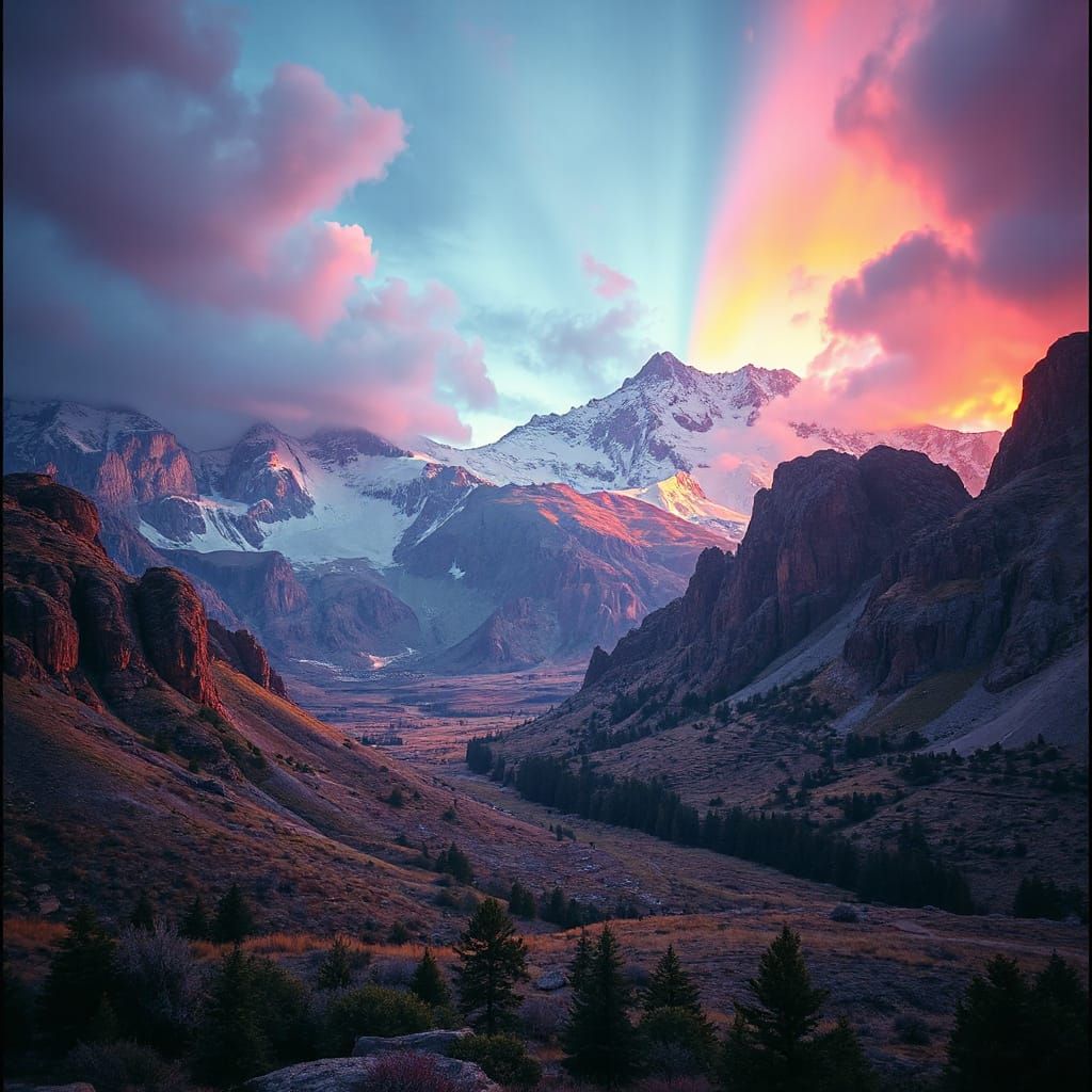 Vibrant Fantasy Landscape Photography in Colorful World