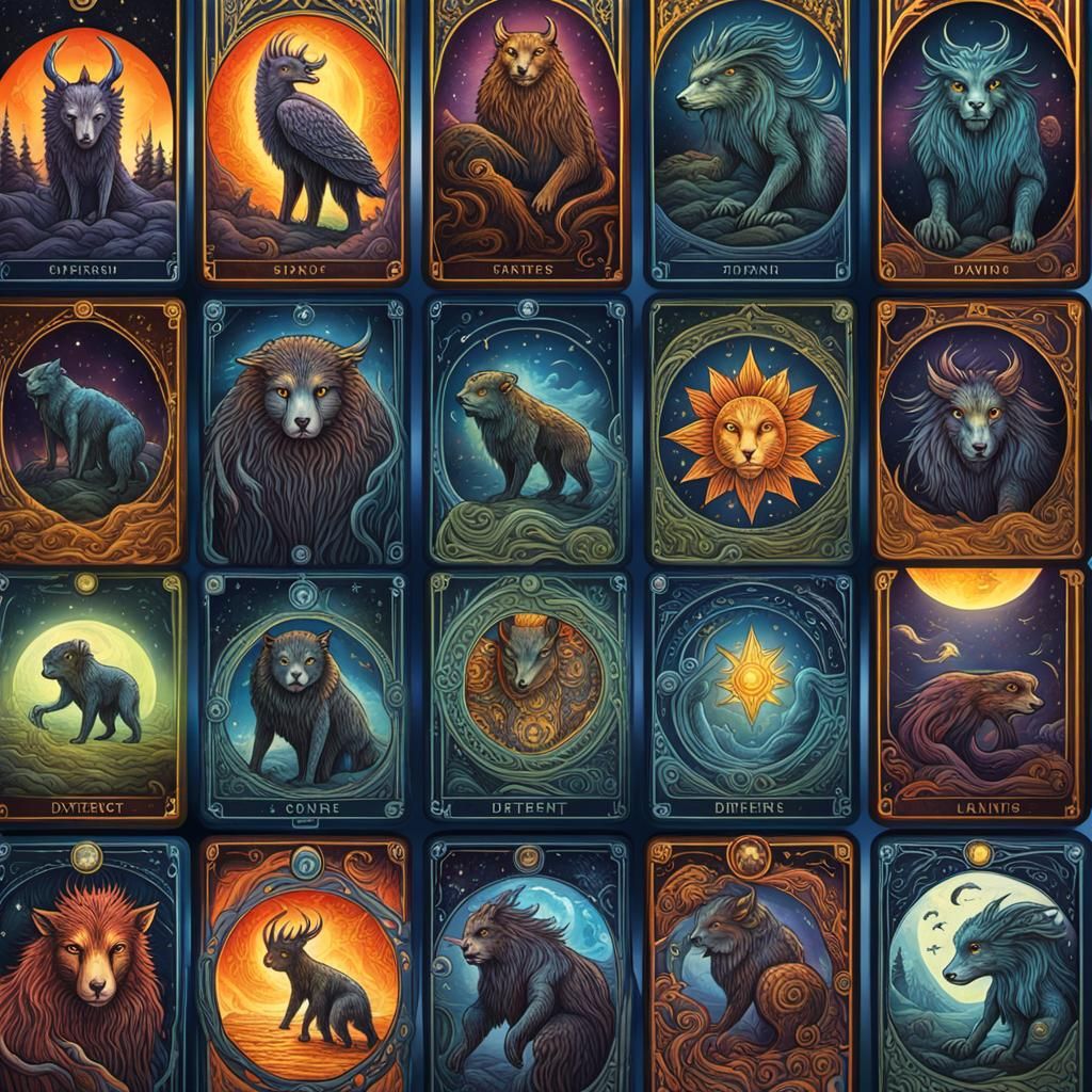 Cryptid Tarot Cards: Vibrant and Intricate Masterpiece