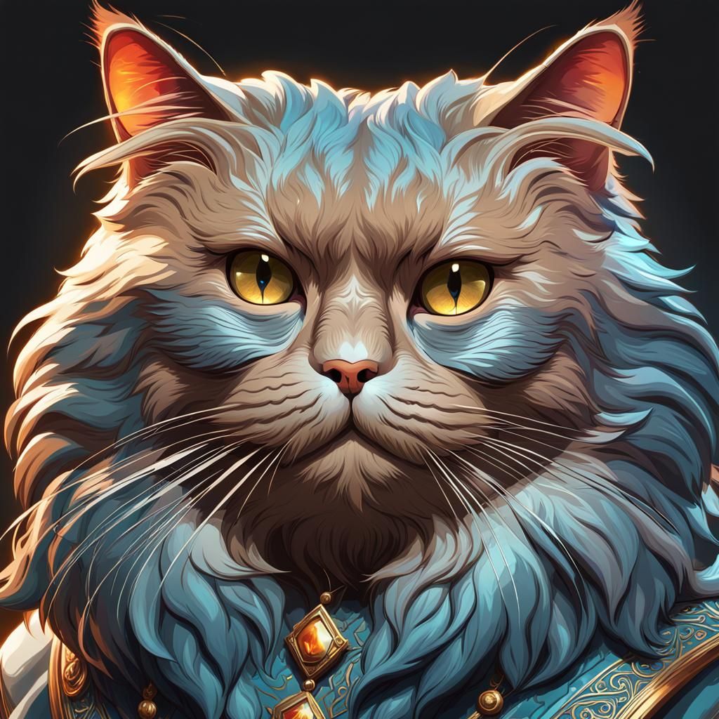Hyperdetailed Portrait of a Persian Cat