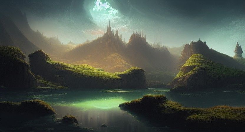 Serene Landscape Painting with Soft Palette