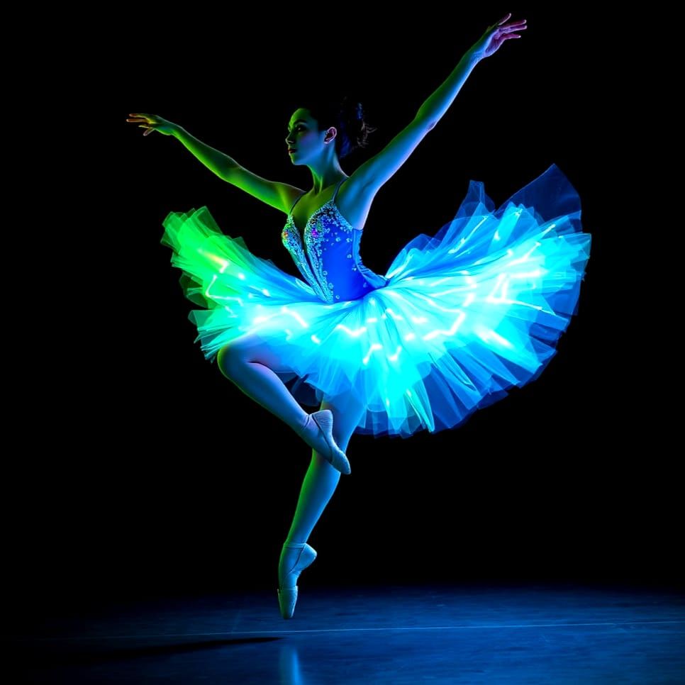 Ballerina in Neon Lights: A Digital Matte Painting