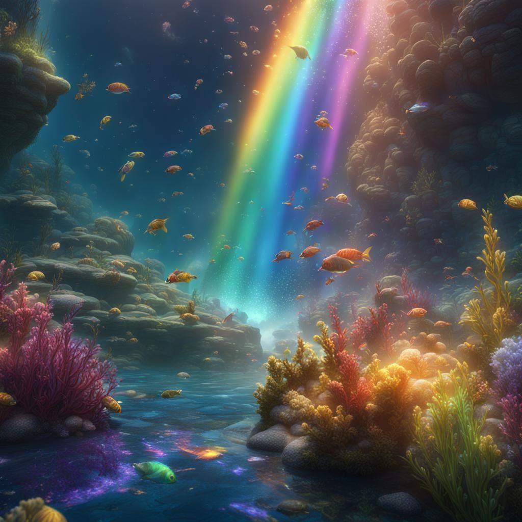 Rainbow Mermaids: Fantastical Underwater Concept Art