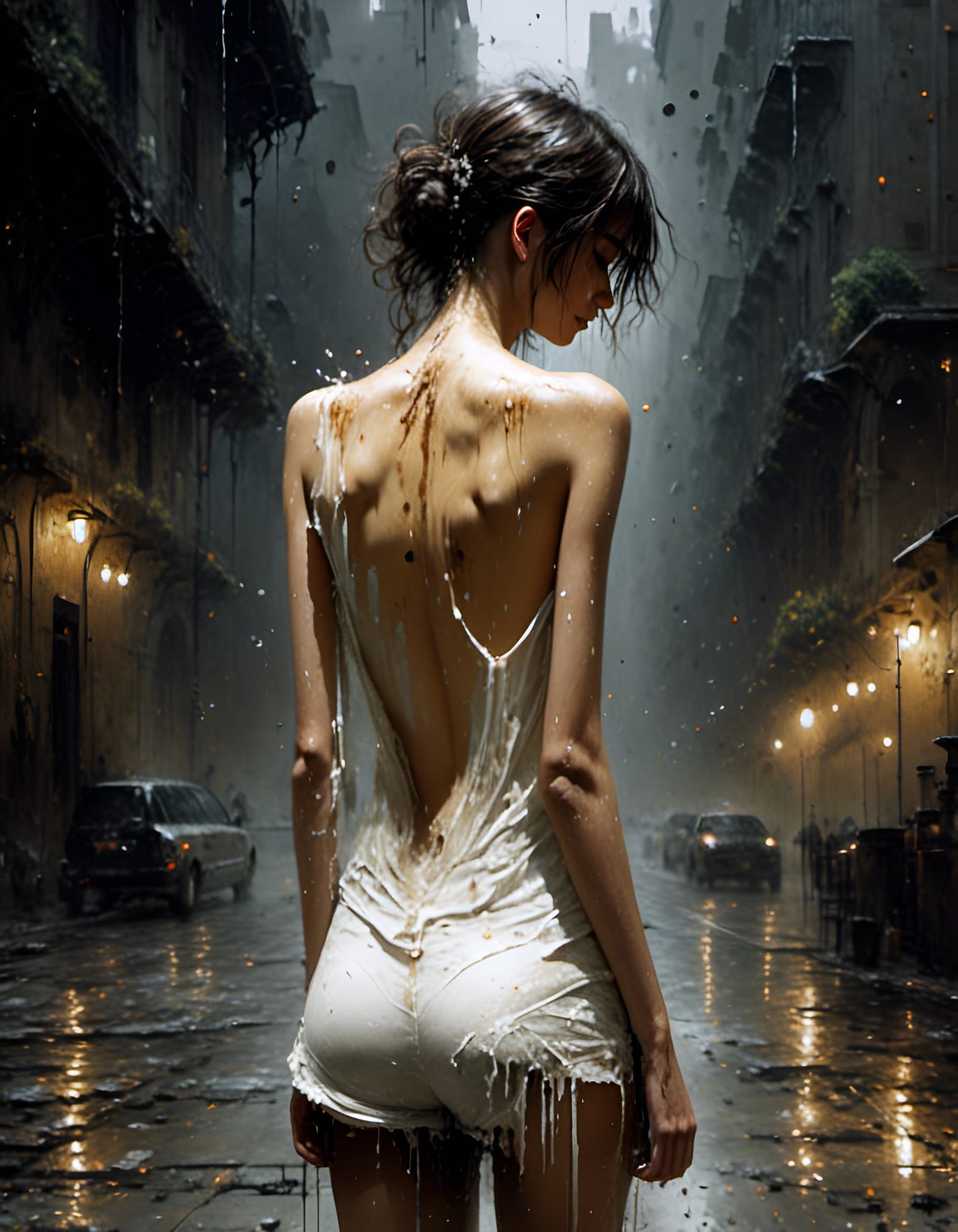 Sloppy Wet Shirt: Hyperrealistic Graffiti Art