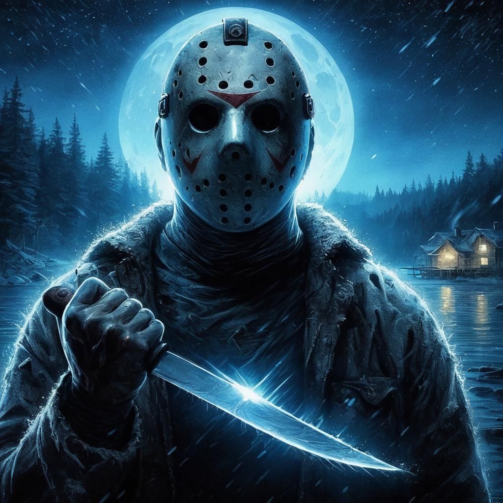 Menacing Jason Voorhees Horror Artwork