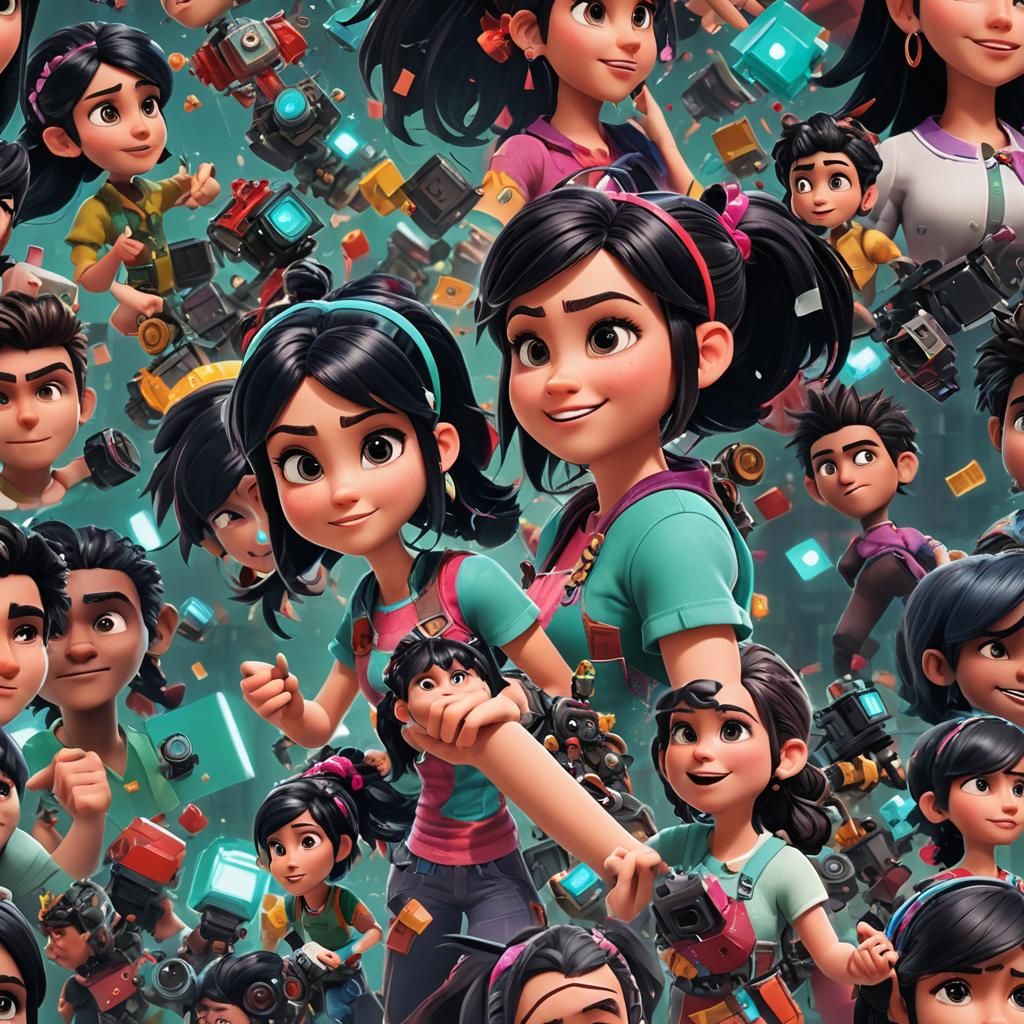 (Double Exposure Image: Vanellope von Schweetz aka Glitch fr...