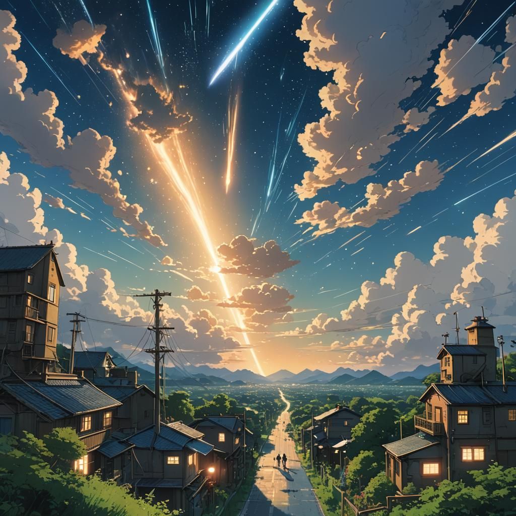 Glimmering Meteors and Asteroid Swarms, Anime Key Visual