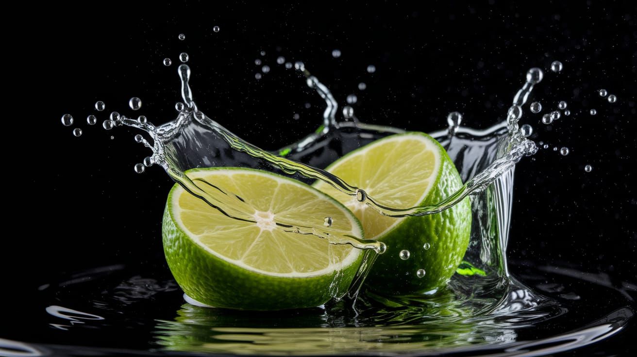 Vibrant Lime Splash in High Definition