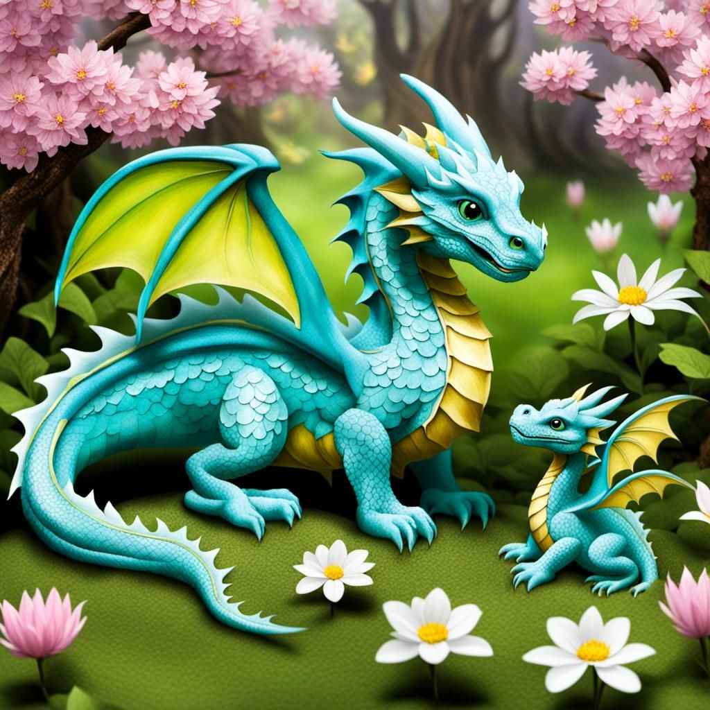 Enchanted Spring: Dragons, Fairies, and Animal Friends