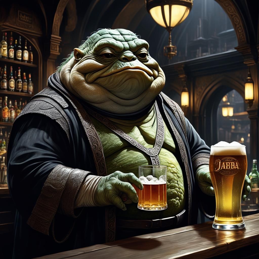 Jabba the Hutt as a Bartender